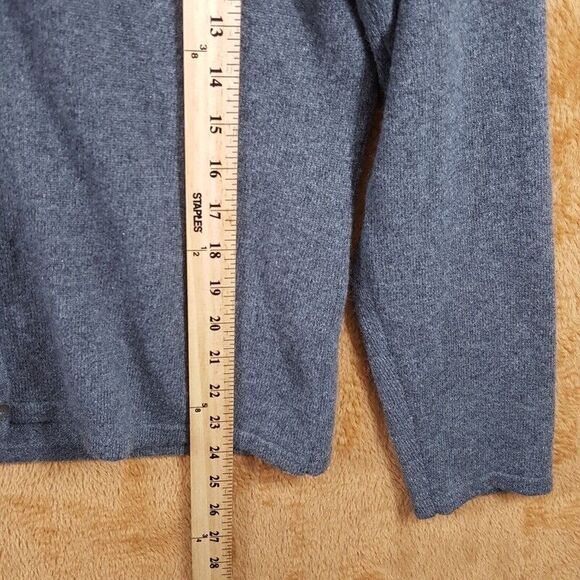 COUNTRY ROAD Sweater Womens Medium Gray Button Up Cardigan 100% Cashmere - Picture 6 of 7